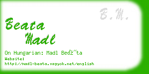 beata madl business card